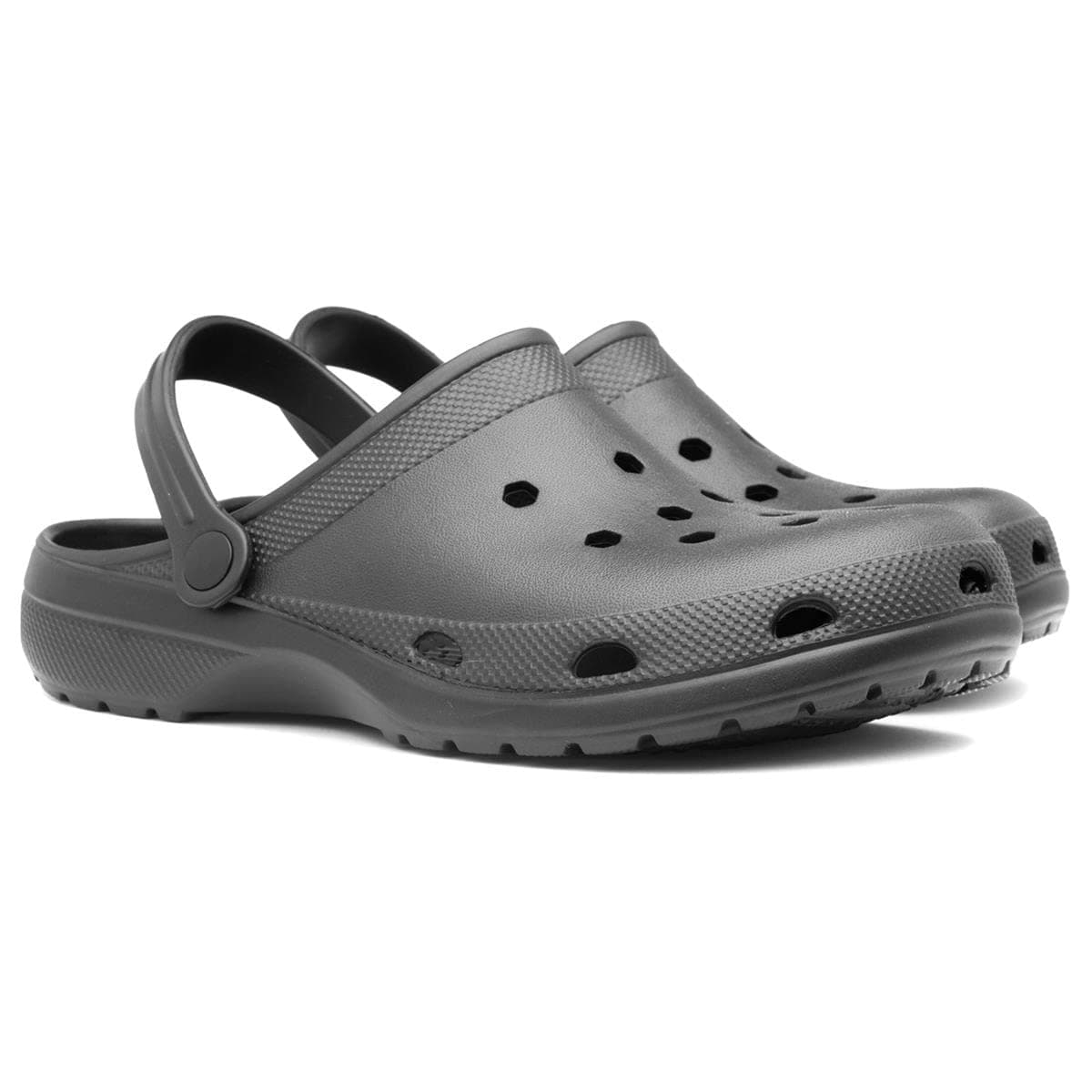 Shoe Zone - Adults Black Slip On EVA Clog Sandal — view 7