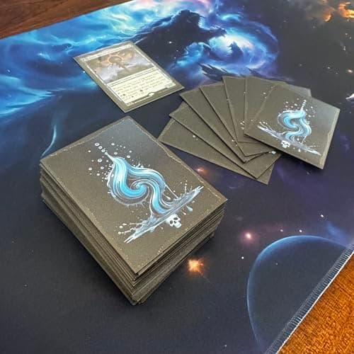Premium Art Card Sleeves by Foxtrot Designs. Matte Textured Back for Smooth Shuffling. 100 Count Compatible with Magic The Gathering and Other TCGs & LCGs Protection, for Toploaders (Deadly Control) — view 3
