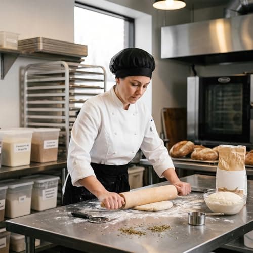 4 Pcs Chef Hats for Women, Mesh Elastic Kitchen Cooking Hat Reusable Hair Nets for Food Service Black Chef Cap — view 2