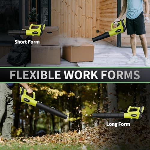 Leaf Blower Cordless, Electric Cordless Leaf Blower with 2 Batteries and Fast Charger, Lightweight Battery Powered Leaf Blowers for Lawn Care, Patio Cleaning — view 4