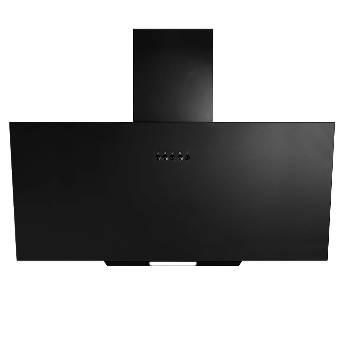 SIA AH70BL 70cm Black Angled Glass Chimney Cooker Hood Kitchen Extractor Fan