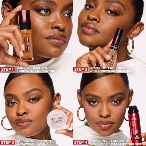 L'Oréal Paris Infallible Blur-Fection Loose Powder, Brightening Pink Setting Powder with Soft Matte Finish, Locks in Makeup for Up to 24H, 10 Light Pink, 6g — view 4