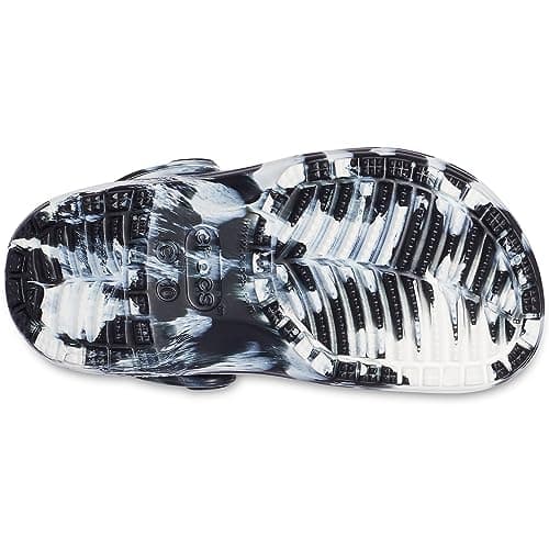 Crocs Unisex-Child Classic Marbled Tie Dye Clog, Black/White, 6 Big Kid — view 2