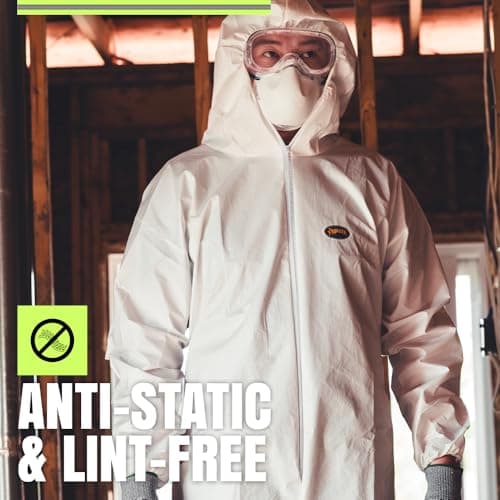 Pioneer Anti-Static Microporous Disposable Coveralls - Protects from Chemicals, Bleach, Paint - Type 5 & 6 - X-Large — view 5