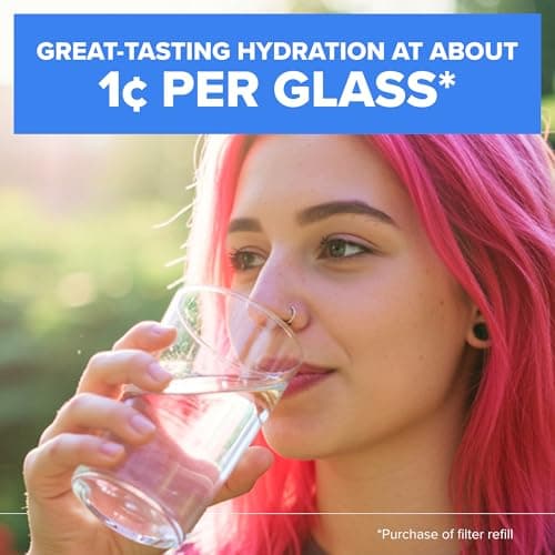 Brita Extra-Large 27-Cup Water Filter Dispenser with Standard Filter, WQA NSF/ANSI Certified, Removes Chlorine Taste & Odor, Reduces Zinc Copper & Mercury, BPA-Free, 1 Filter Included, Lasts 2 Months — view 4