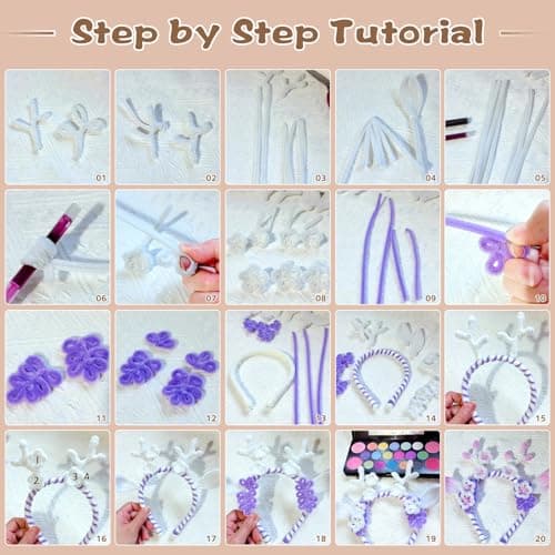 100 Pieces Pipe Cleaners Chenille Stem, Beige Color Pipe Cleaners Set for Pipe Cleaners DIY Arts Crafts Decorations, Chenille Stems Pipe Cleaners (7 mm x 12 Inch) — view 4