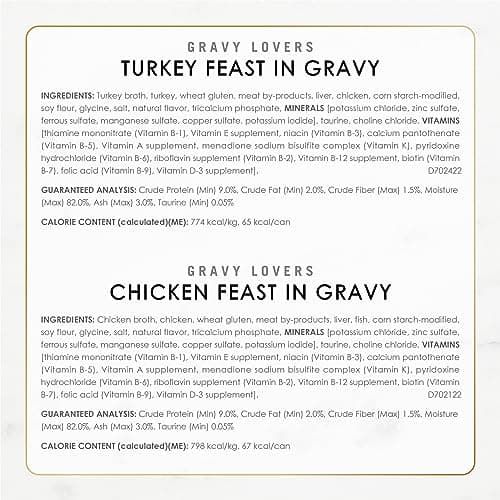 Purina Fancy Feast Gravy Lovers Poultry and Beef Grilled Gourmet Wet Cat Food Variety Pack - (Pack of 24) 3 oz. Cans — view 5
