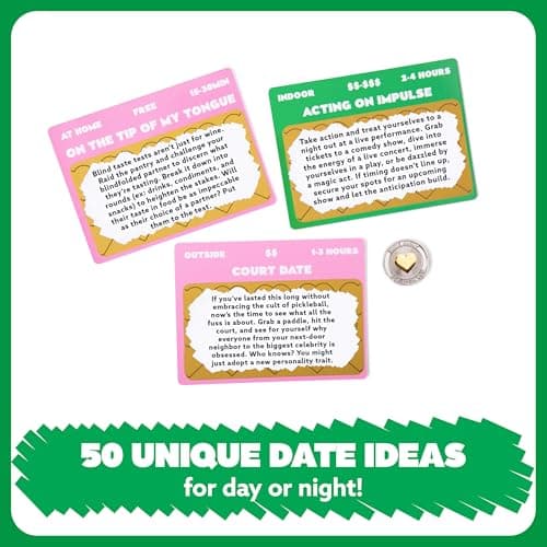 Date Night Scratch-Off Cards by Relatable, Gifts and Unique Date Night Ideas for Couples, Discover Fun Couples Activities for Day and Night, Includes Coin and 50 Scratch-Off Cards, for Ages 17+ — view 4