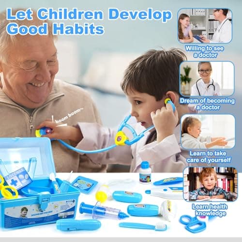Doctor Kit Kids Toys for 2 3 4 Year Old Girl Boys Pretend Play Dress Up — view 4
