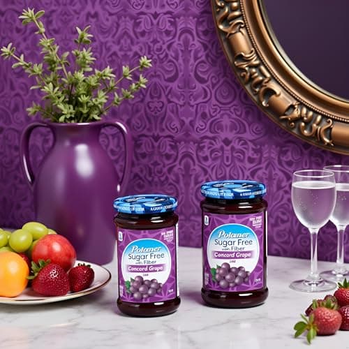 VALUBNDL: Polaner Sugar Free Concord Grape Jelly – 2 Pack (383g Jars) – 766g Total Bulk Supply – Keto Friendly & Diabetic Safe – 0g Added Sugar – High Fiber Fruit Preserves – VALUBNDL Signature Bundle — view 5