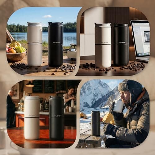 HAUSHOF Portable Electric Coffee Grinder, Travel Coffee Maker and Brewing Kit, Coffee Grinders for Home Use, Portable Pour Over Coffee Maker For Travel, Camping, Car — view 8