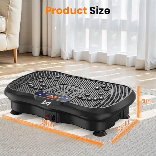 AXV Vibration Plate Fitness Platform Exercise Machine Vibrating Shaking Full Body Shaker Workout Vibrate Stand Shake Board Sport for Weight Loss Fat Burner for Gym Home Office — view 8