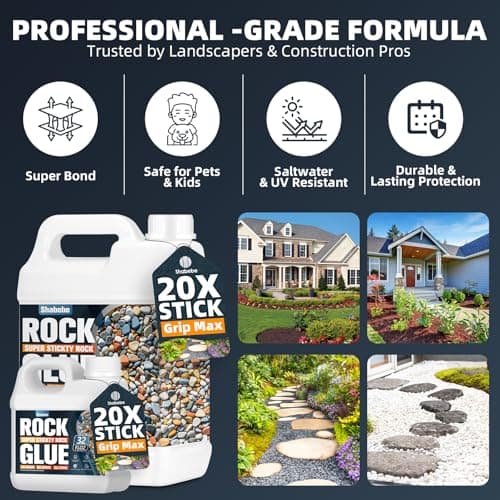 Shabebe 30.1oz Rock Glue for Landscaping – Strong Mulch, Gravel Binder, Ground Coverage & Pet Safe Mulch Glue for Rocks, Gravel&Mulch, Non-Toxic, Fast-Drying, Holds 24 Months — view 4