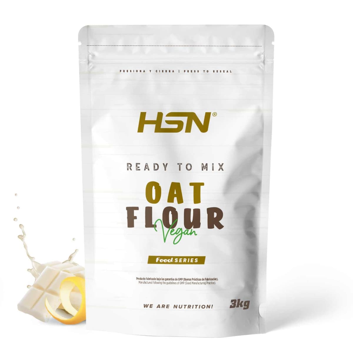 HSN Harina de Avena de Sabores Instantánea en Polvo | Sin Sabor 3Kg = 60 Tomas por Envase | Sin Azúcares Añadidos | Ideal Tortitas de Avena, Batidos de Proteínas | No-GMO, Vegano — view 24