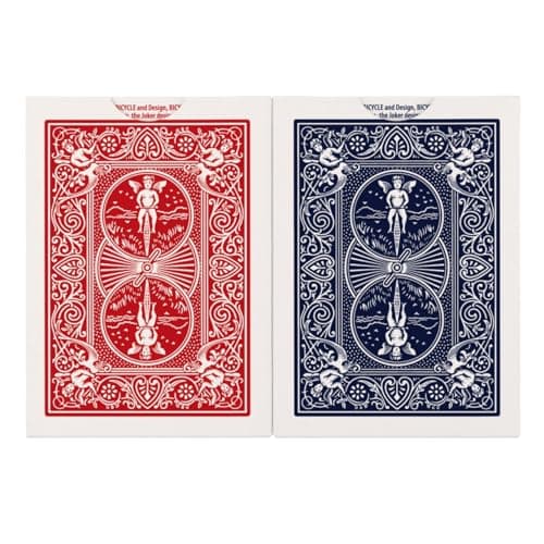 Bicycle Rider Back Playing Cards 2 Pack Poker Size Red and Blue — view 3