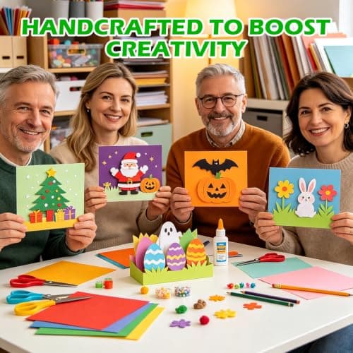80 Sheets 8.5" X 11"Colored Cardstock, 80 Assorted Colors 180GSM/65LB Construction Paper Card Stock for Card Making, DIY Crafts, School Supplies, Party Decorations & Printing — view 5