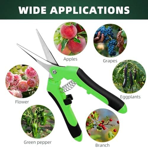 EWPJDK 3 Pack Garden Pruning Shears, Stainless Steel Shears, Gardening Shears, Scissors, Garden Clippers, Pruning Snips, Pruning Shears for Gardening Tools (Multicolor) — view 5