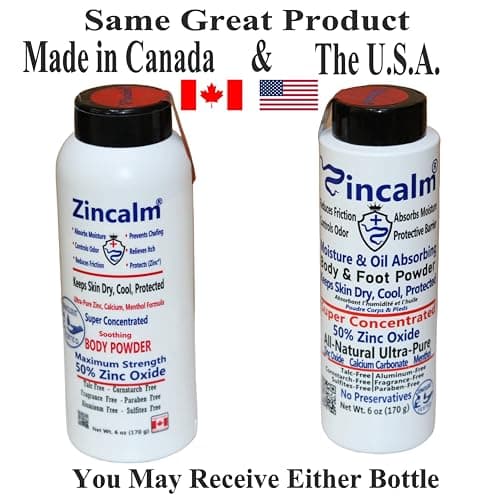 Zincalm Moisture Absorbing Body & Foot Powder - Cornstarch-Free, Talc-Free, Ultra-Pure Formula with Clean & Pure Super-Concentrated Zinc, Calcium Minerals & Menthol for a Cooling Sensation. Odour, Friction, & Chafing control — view 5
