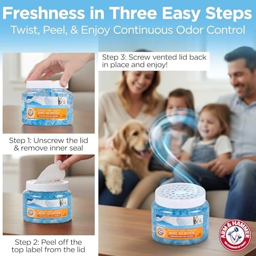 Arm & Hammer for Pets Air Care Pet Scents Deodorizing Gel Beads, Pet Odor Eliminator for Rooms Closets and Small Spaces with Long Lasting Odor Control, Fresh Breeze Scent, 12 oz — view 6