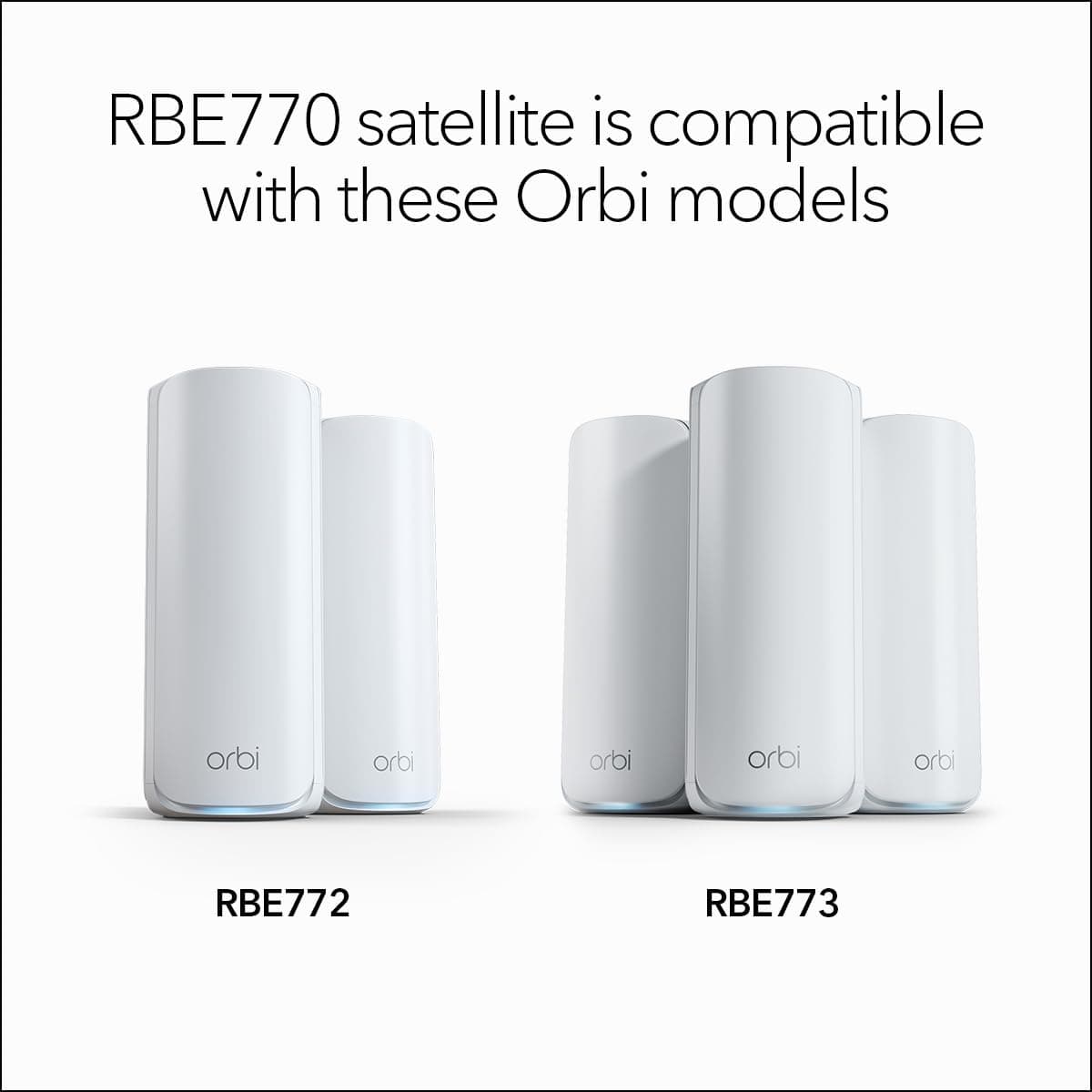 NETGEAR Orbi 770 Series | WiFi 7 Mesh Satellite | RBE770 | Compatible with Orbi Series RBE772 / RBE773 | Up to 11 Gbps | Covers 2,250 sq. ft. | Tri-band BE11000 | 2.5 Gig Internet Port — view 5