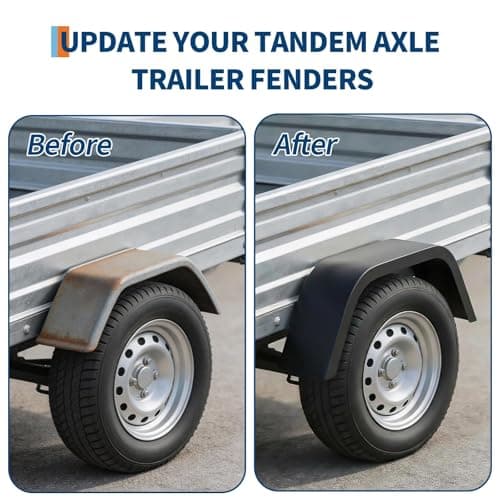 2Pcs Single Axle Trailer Fenders Compatible with 14-16 Inch Wheels,Heavy Duty Steel Construction with Rust Protection, for Boat, Car Hauler, Cargo, Utility & Landscape Trailers — view 5