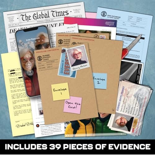 Lucky Egg MMC Murder on Mount Everest – High-Altitude Murder Mystery Game for Adults – 39 Evidence Pieces, 2-3 Hours Gameplay (3/5 Difficulty) – Cold Case Files Game for 1+ Players — view 2