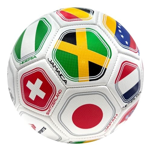 Icon Sports Officially Licensed World Soccer Ball - ISG180BLT White Size 5