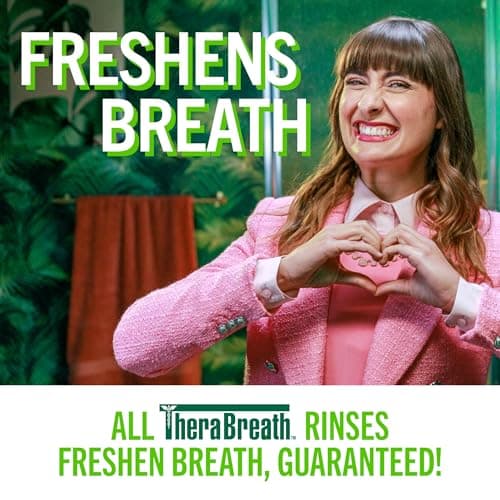 TheraBreath Fresh Breath Mouthwash, Mild Mint Flavor, Alcohol-Free, 16 Fl Oz (2-Pack) — view 6
