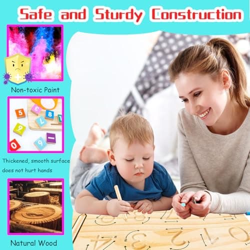 Montessori Toys for 3 4 5 Year Old,Preschool Learning Toys for Toddlers age 2-4,Educational Math manipulatives Number Counting Blocks for Kids,Birthday Christmas Stocking Stuffers for Boys Girls — view 3