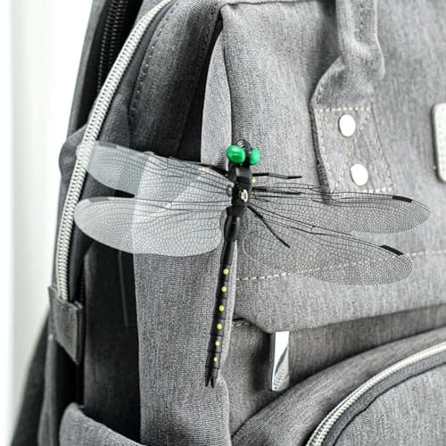 20Pcs Artificial Dragonfly Hat Clip,Dragon Fly Clips for Bugs,Realistic Fake Dragonflies Fly Repelling Supplies,Simulated Dragonfly Keychain Attach to Backpack Hat — view 5