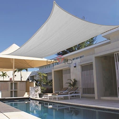 Patio Paradise 8' x 8' Sun Shade Sail Rectangle Canopy Patio Cover Sunlight Block Awning Heavy Duty Commercial Grade for Backyard Lawn Garden Outdoor Activities, Gray — view 4