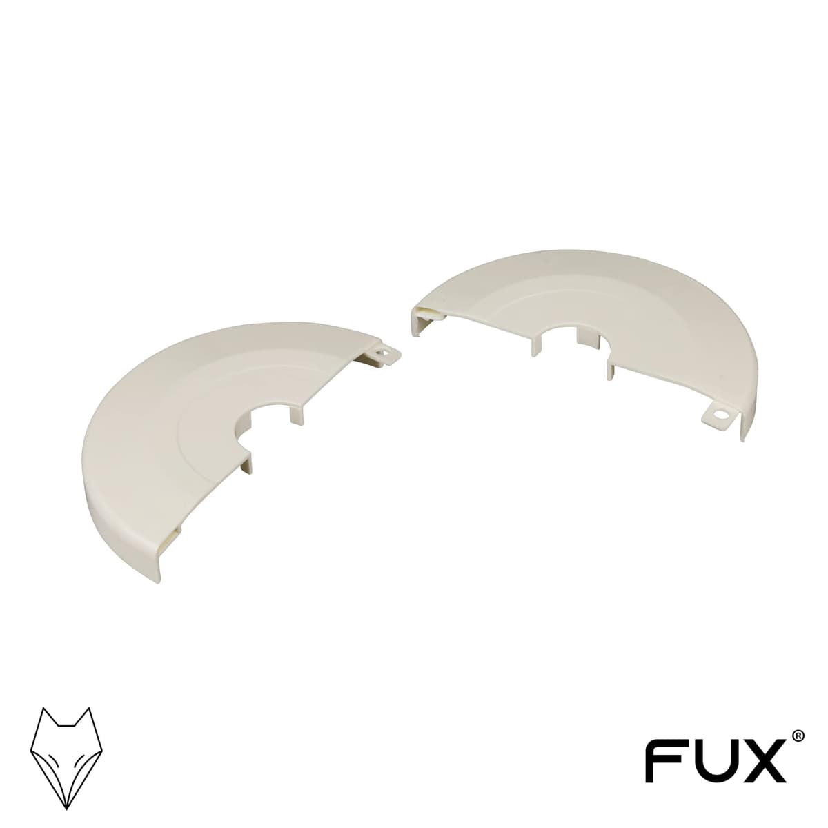 2 Piezas de rosetas individuales para tuberias de calefaccion, diferentes tamaños para diámetros de tubo de 12mm a 43mm, embellecedor, cubre tubos radiador, tapa (18mm, Blanco Crema RAL 9001) — view 5