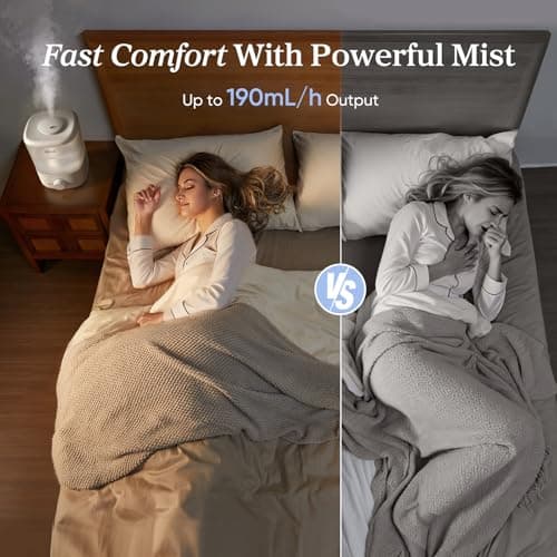 LEVOIT Top Fill Humidifiers for Bedroom, 2.5L Tank for Large Room, 28dB