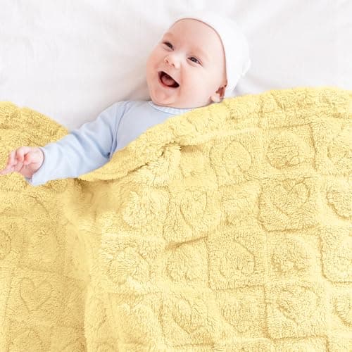 Yurhap Heart Baby Blanket, Love Plush Fleece Baby Blankets for Girls Boys — view 2