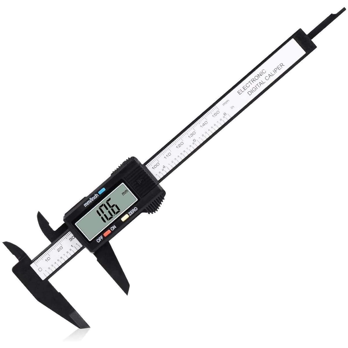 Digital Caliper, Adoric 0-6" Calipers Measuring Tool - Electronic Micrometer Caliper with Large LCD Screen, Auto-off Feature, Inch and Millimeter Conversion — view 3