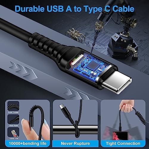 Android Auto USB C Cable for Car Samsung Charger Cord Type C Fast Charging — view 4