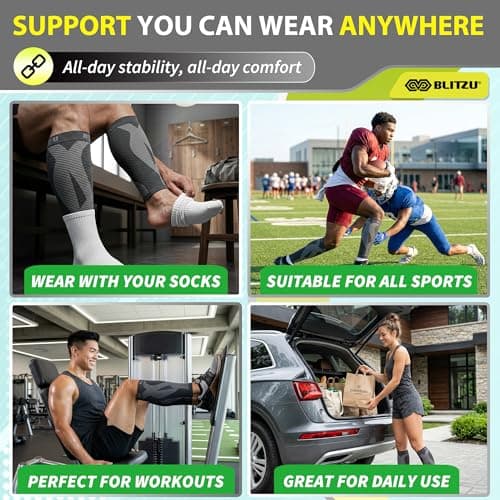 BLITZU Calf Compression Sleeves, Footless Compression Socks for Men & Women — view 6