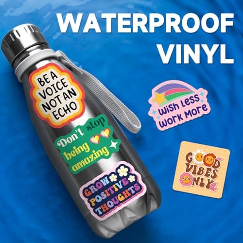 SigyoJeom 300PCS Motivational Stickers, Waterproof Inspirational Vinyl Stickers, Positive Affirmation & Encouraging Quote Decals for Laptops Water Bottles Vision Board Supplies — view 2