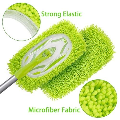 Unoutur Reusable Dry Sweeping Cloths Microfiber Wet Mop Pads Compatible with Swiffer Sweeper Mop Replacement Sweeping Mopping pad Refills for Hardwood Surface Floor Cleaning (4PCS) — view 5
