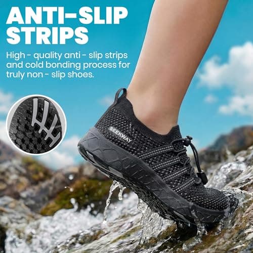 SEEKWAY Hiking Water Shoes for Kids and Toddler - Quick Dry Aqua Shoes and Barefoot for Surf Swim Beach Pool Kayak Sport Accessories, Camping Essentials Non-Slip for Boys Girls Sizes — view 3