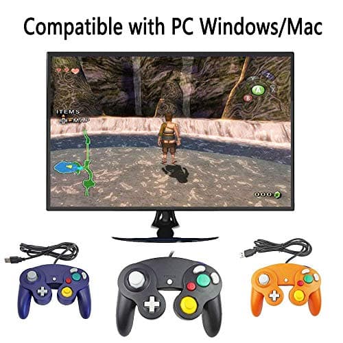 Reiso GC Style 1 Pack Classic USB Wired Controller Gamepad for Windows PC MAC(Purple) — view 2