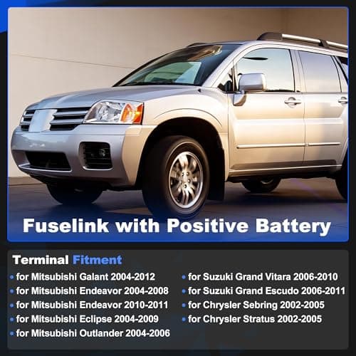 INFINAUTO 120Amp Battery Fuse Fuselink with Positive Battery Terminal for Mitsubishi Galant Outlander Eclipse Replaces 3673966J00 MN164188 for Chrysler