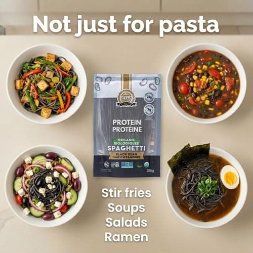 Otelia High Protein Pasta, Organic Black Bean Spaghetti, Kosher, Gluten-Free, Non-GMO, Vegan, Plant-Based, Ready to Eat in 3 – 5 mins, 200g — view 5