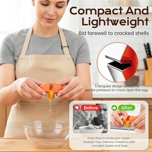 New Egg Shell Opener Egg Cracker Tool Stainless Steel, Multifunctional Egg Shell Opener for Raw Or Hard-Boiled Eggs, Kitchen Gadget for Cooking Baking — view 2