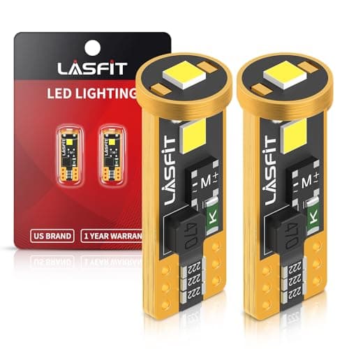 LASFIT 194 LED Bulb for License Plate Bulb White Bright,T10 168 LED Bulbs Canbus Error Free, 400LM 6000K 192 2825 W5W for Dome Map Trunk Cargo Lights (2-Pack)