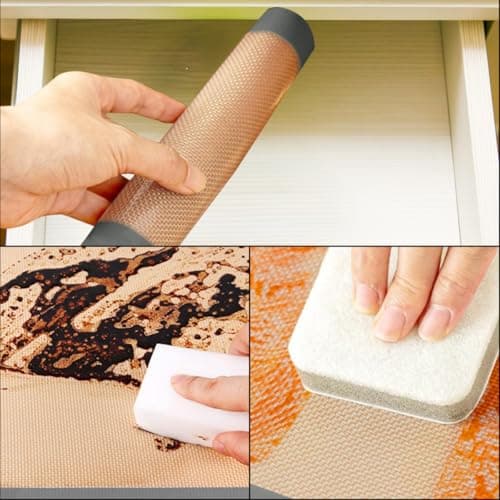 Silicone Baking Mat, 3 Pack Reusable Baking Mat, Non-Stick, Food Safe Silicone Mats for Baking, Oven Baking Sheet for Making Cookies, Macaroons, Bread(Grey 0.7mm) — view 3