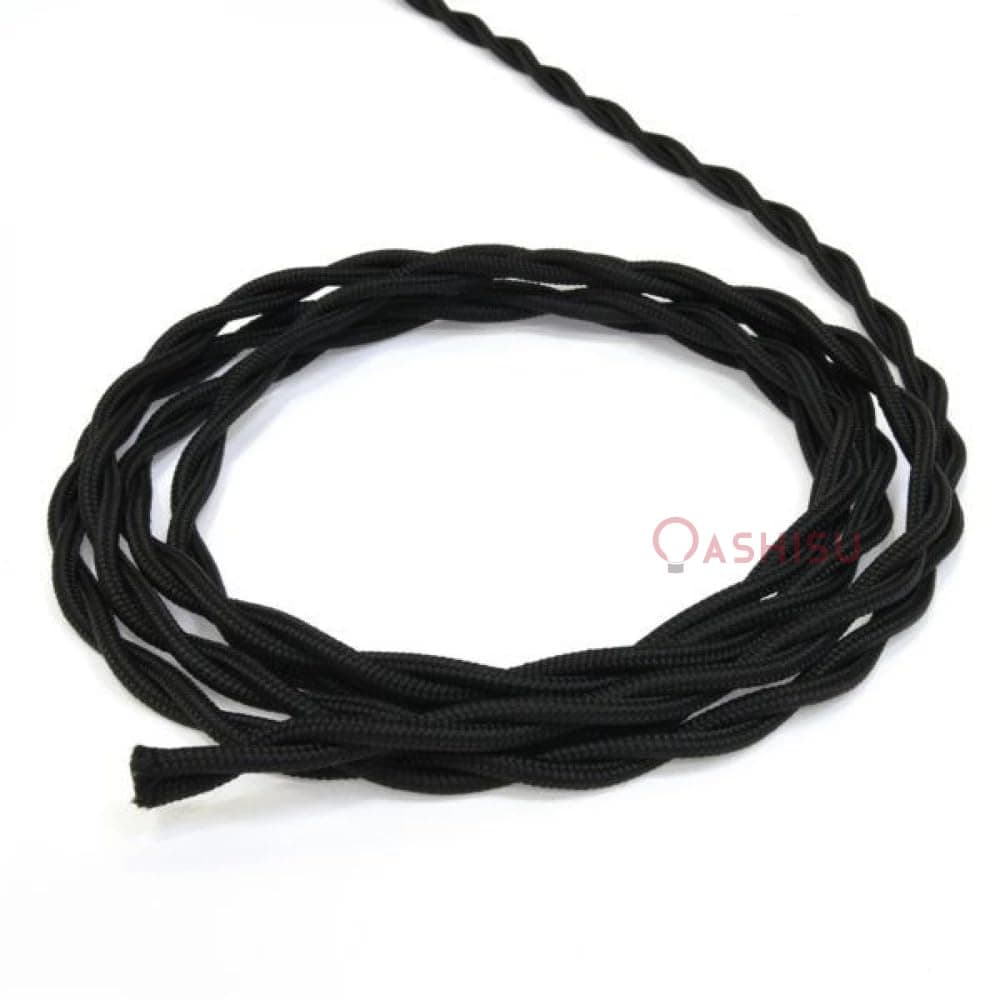 Cable trenzado vintage negro 3m, 2 x 0,75 mm² con cable textil para luces de techo, iluminación – Estilo clásico DIY DIY — view 5