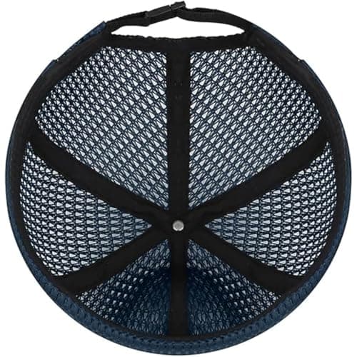 2 Pack Men's Breathable Brimless Hat Summer Style Mesh Tang, Mens Mesh Brimless Cap with No Brims, Adjustable (Navy Blue+Black) — view 3