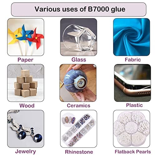 B7000 Jewelry Glue for Making, FITTDYHE 1PCS 50ML/1.69 fl oz Clear Adhesive for Rhinestone, Fabric, Multipurpose Super B-7000 for Phone Repair, Nail Art, Wood, Glass, Charms — view 4