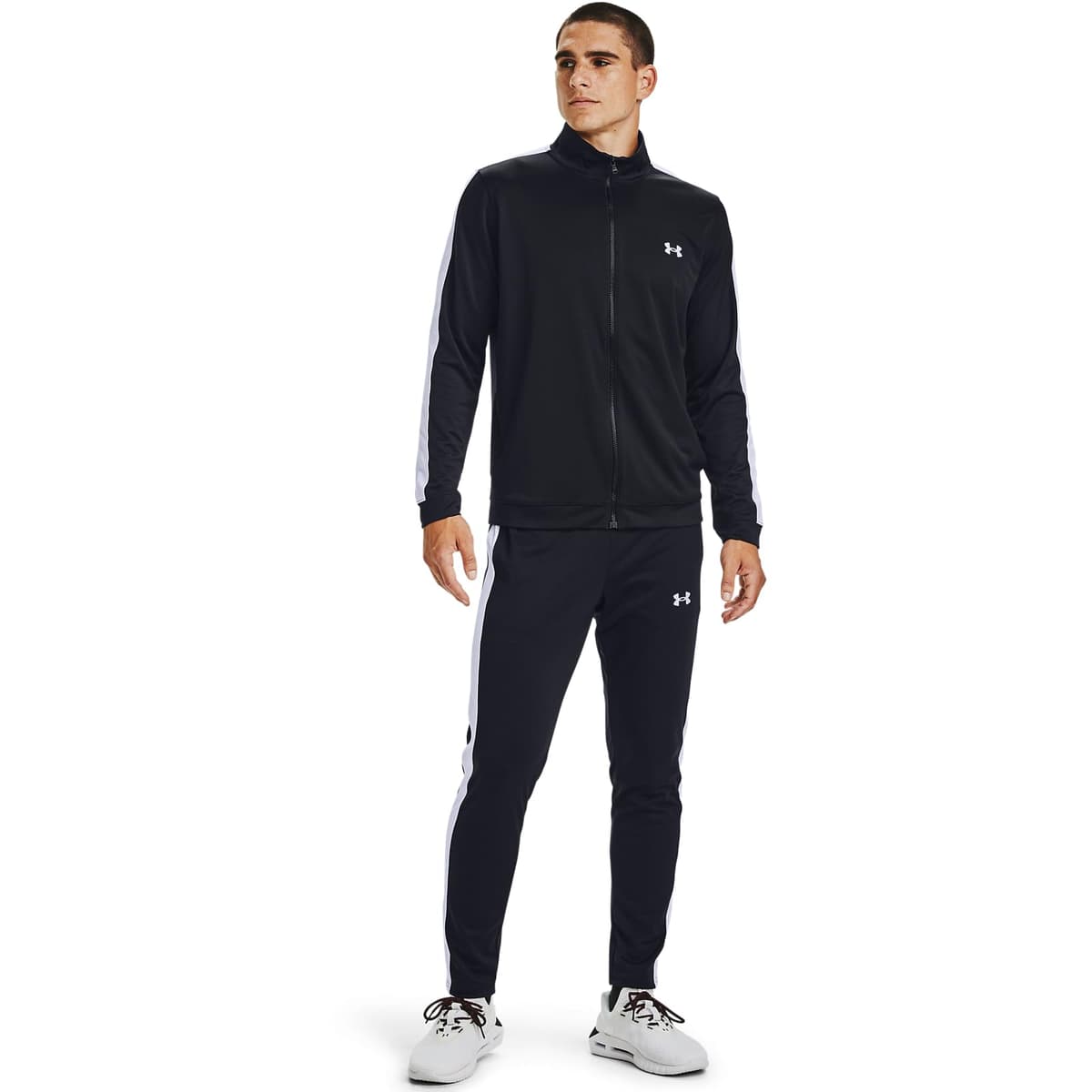 Under Armour Hombre Chándal De Punto, Pitch Grey/Black — view 3